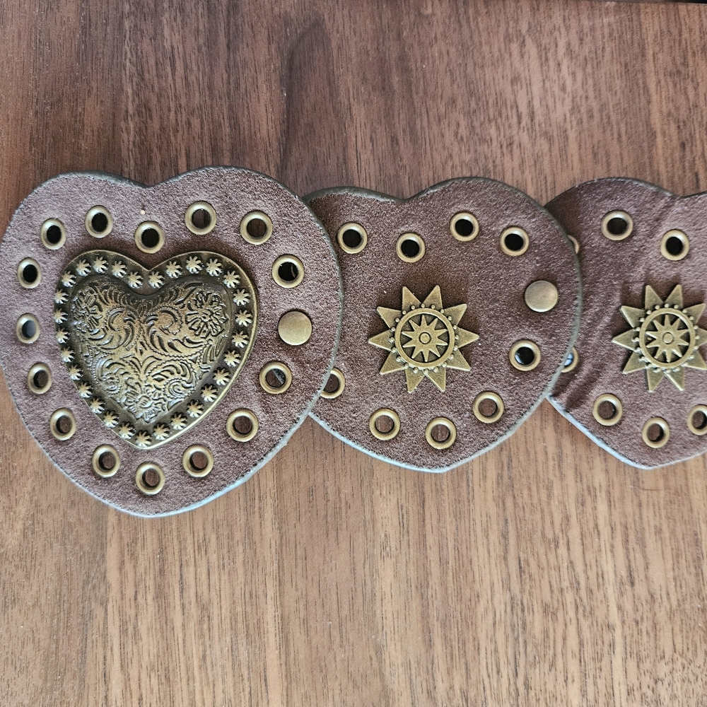 Cider Brown Studded Belt For Waist Or Hip